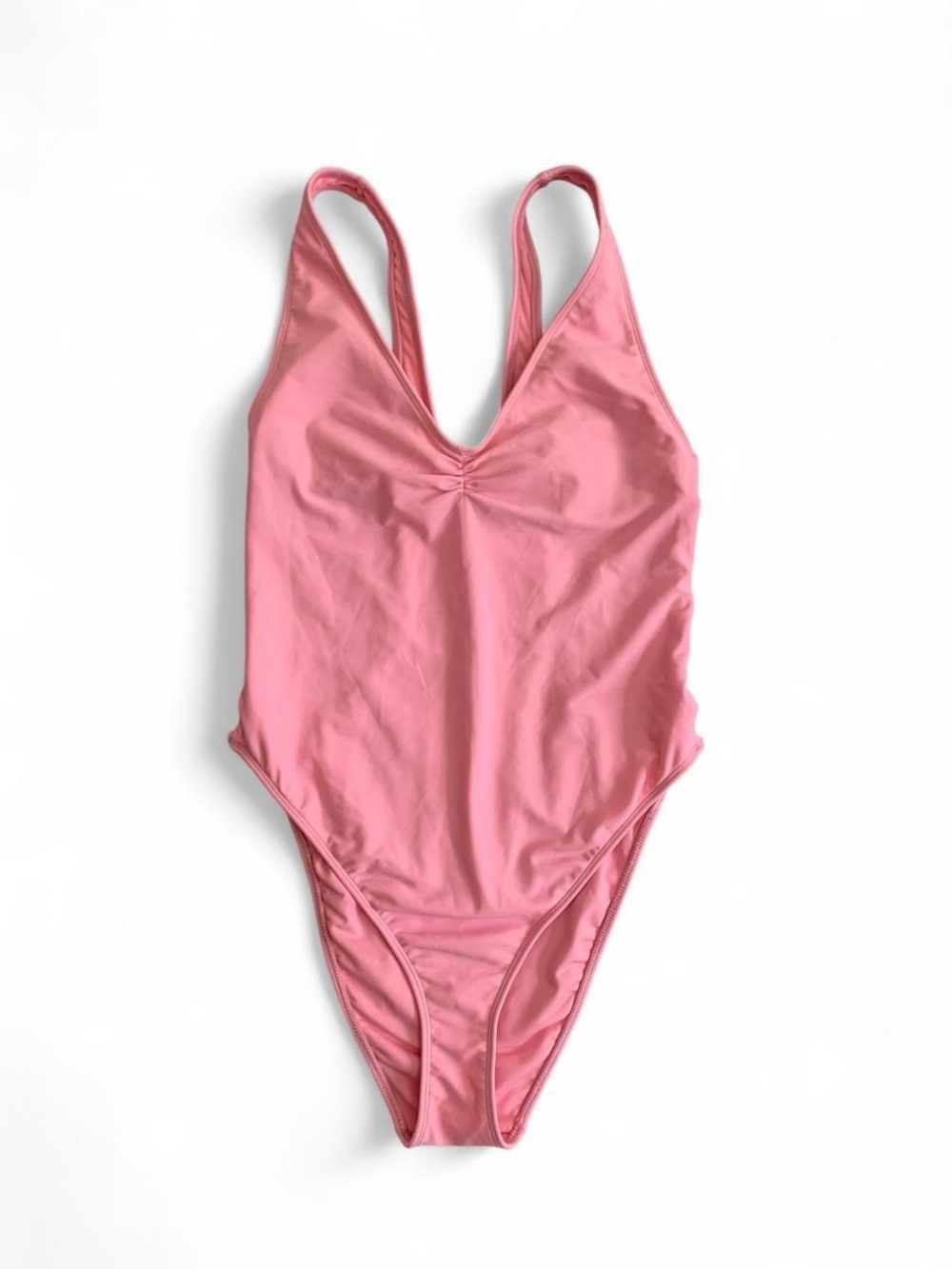 Forever 21 Pink V-Neck One-Piece Swimsuit for Women